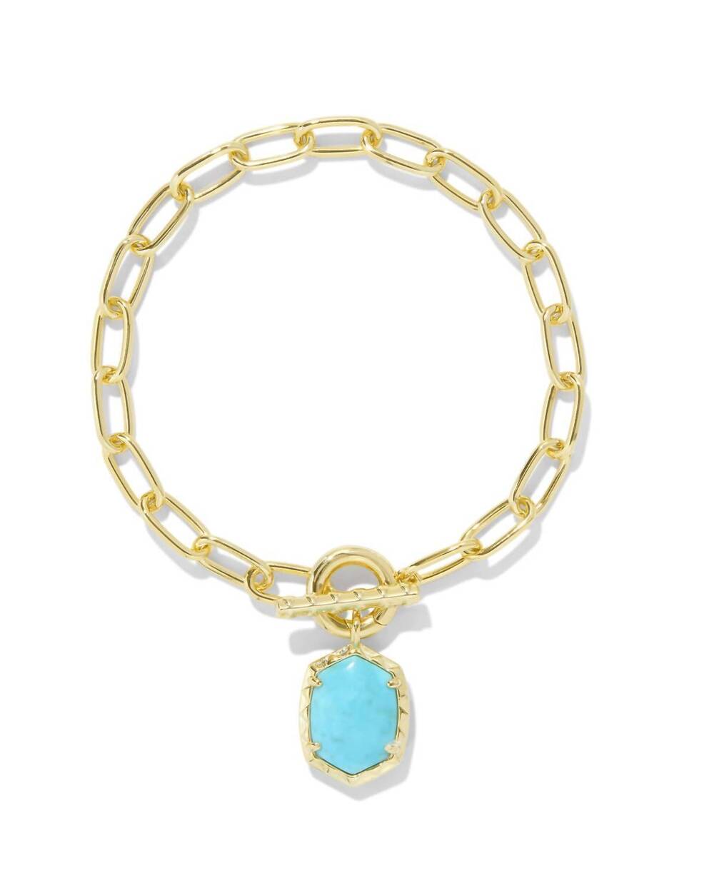 NEW KENDRA SCOTT daphne convertible link & chain bracelet in variegated turquois